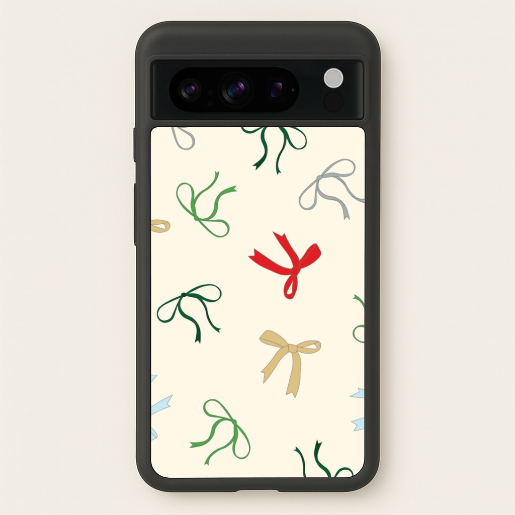 Coquette Christmas Bows Pattern Google Pixel 8 Pro Case