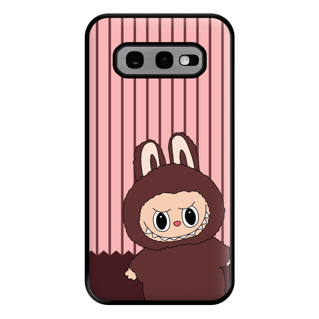 Stripey Cute Brown Monster Galaxy S10e Case
