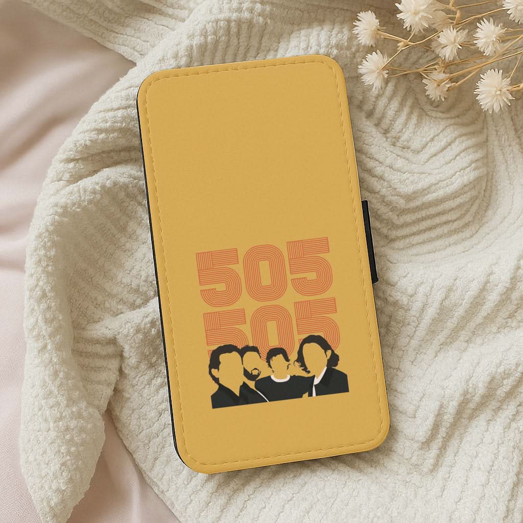 505 Band Members Light Leather Phone Case