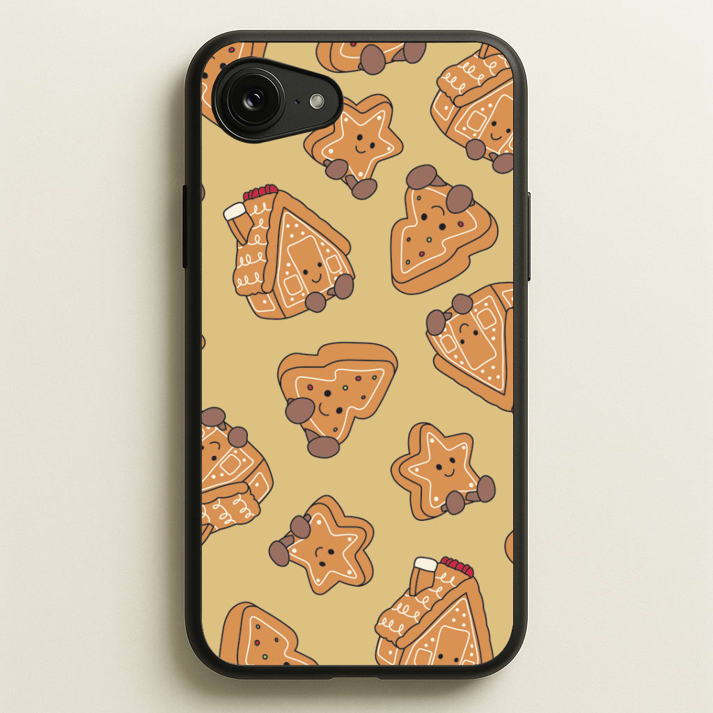 Gingerbread Plushies Pattern iPhone 16e Case