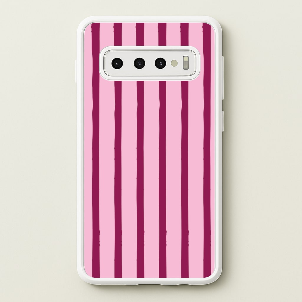 Strawberry Stripes Galaxy S10 Plus Case
