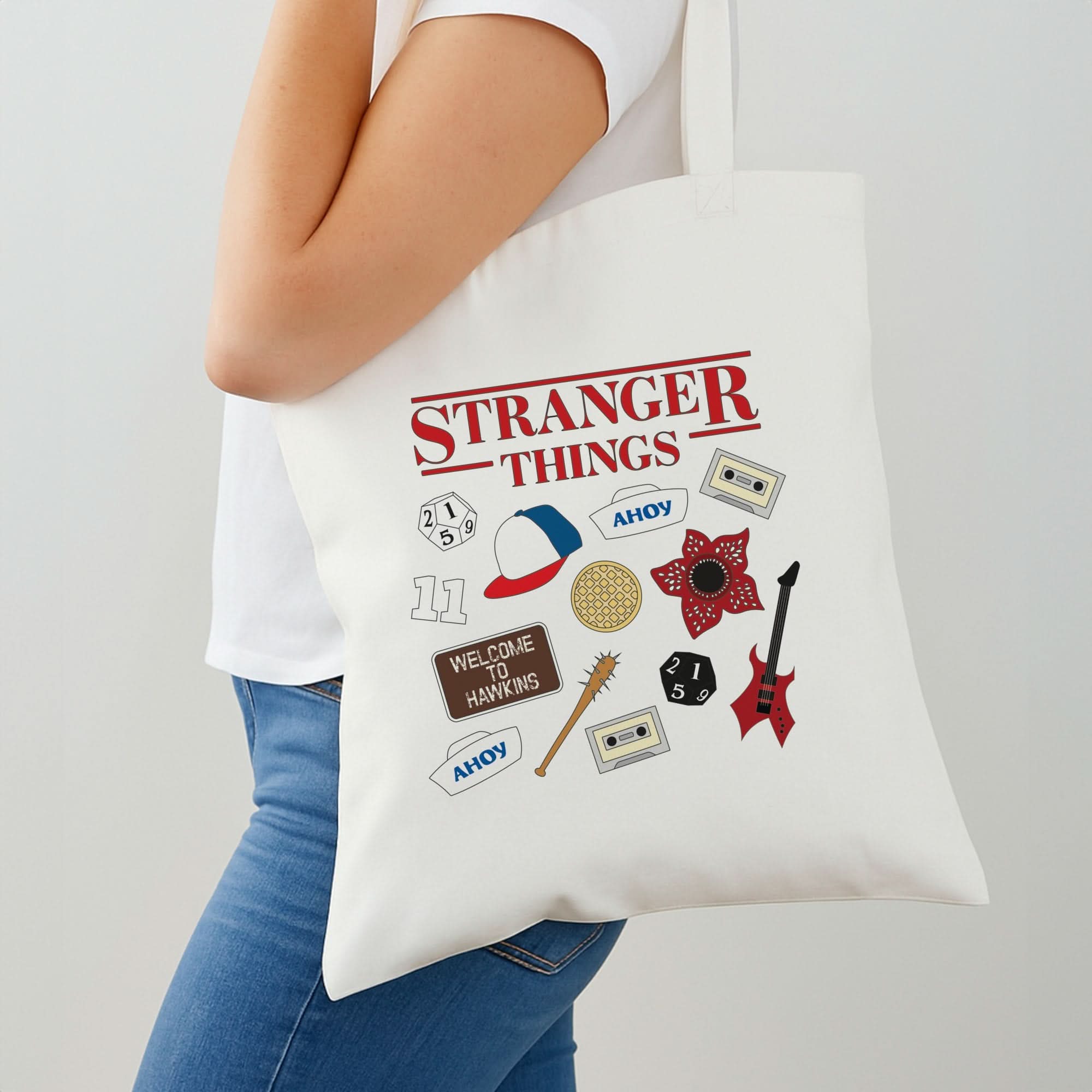 Stranger Things Cartoon Icons Shoulder Bag