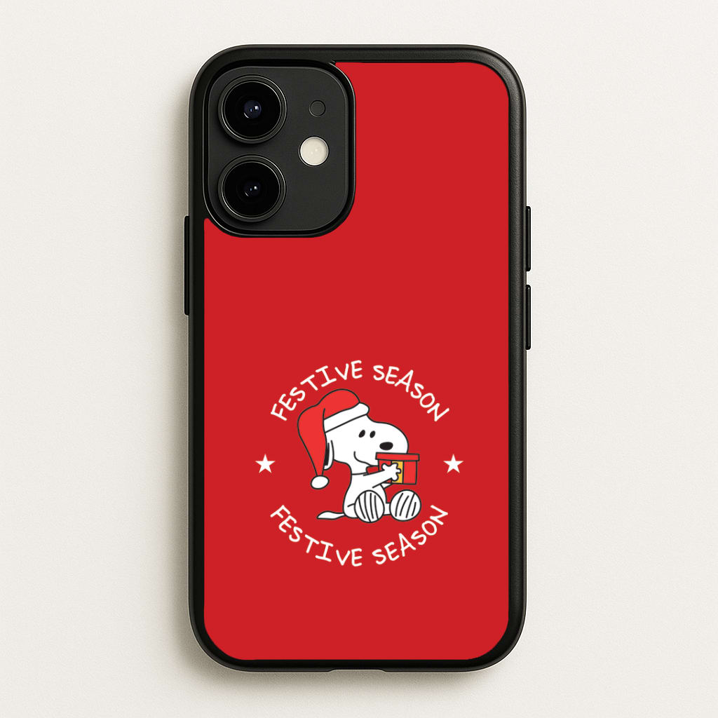 Cartoon Beagle Festive Season iPhone 12 Mini Case