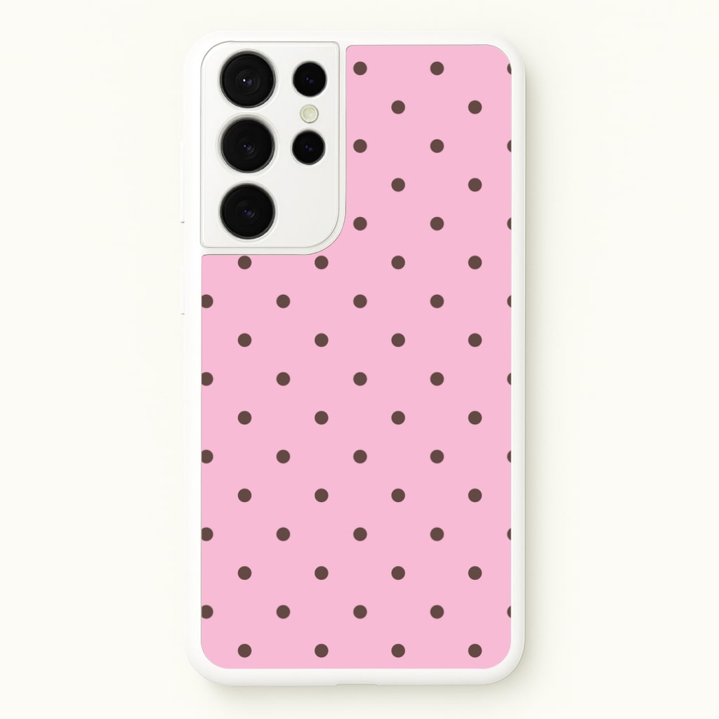 Strawberry Polka Dots Galaxy S21 Ultra Case