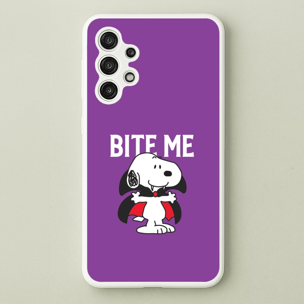 Bite Me Cartoon Beagle Galaxy A13 Case