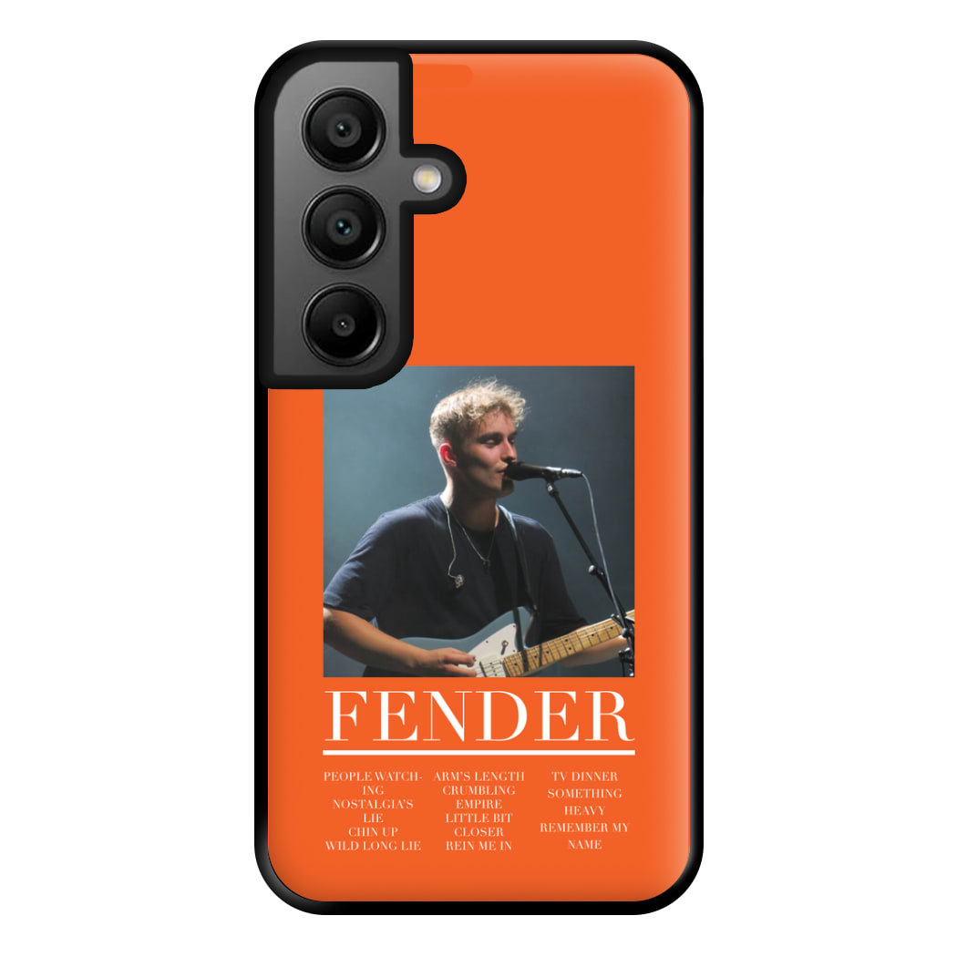 Fender Orange Song List Galaxy A55 Case