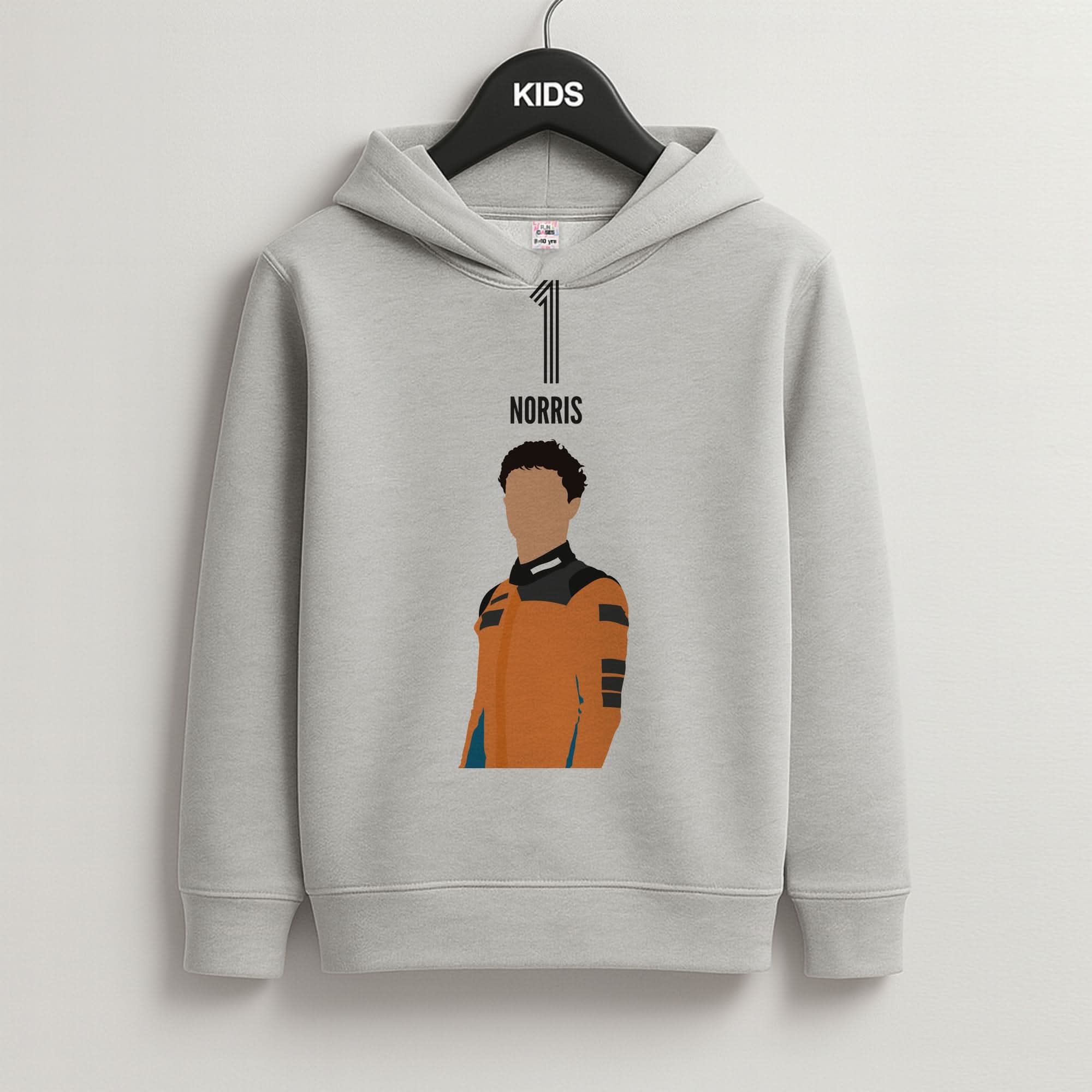 Norris 2026 Grey Kids Hoodie