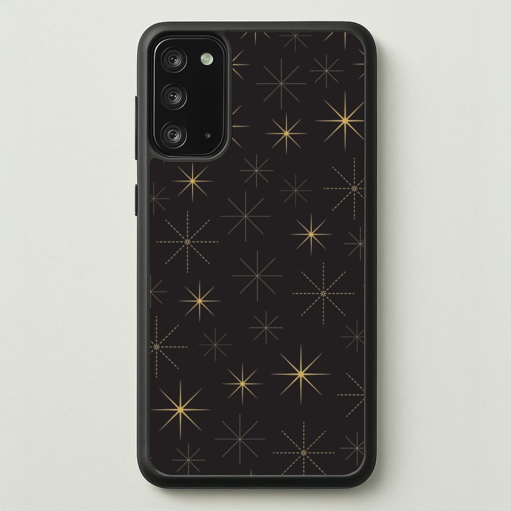 Christmas Gold Stars Pattern Galaxy Note 20 Case