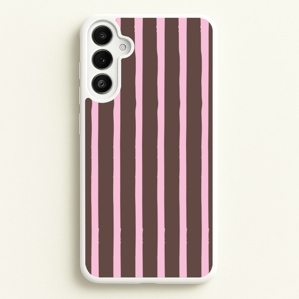 Chocolate & Strawberry Stripes Galaxy A34 Case