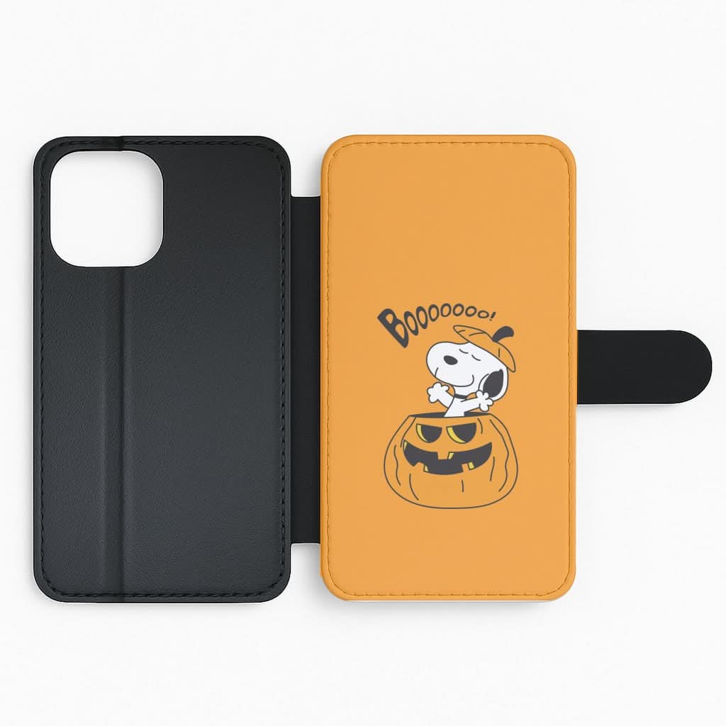 Cartoon Beagle Pumpkin Flip Phone Case