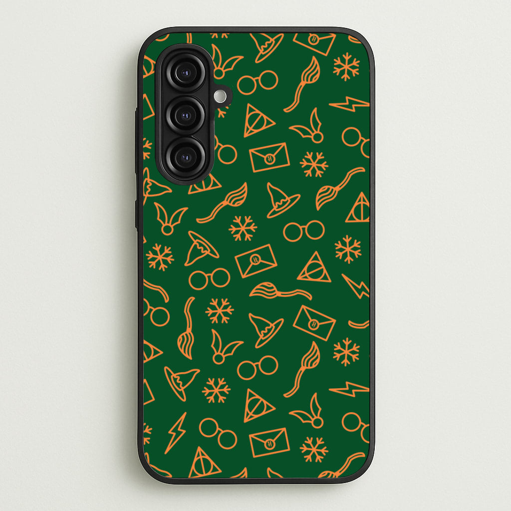 Christmas Wizard Icons Pattern Galaxy A16 Case
