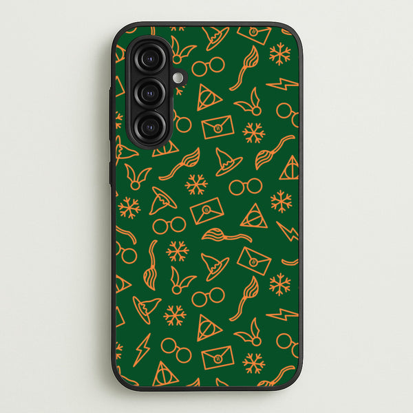Christmas Wizard Icons Pattern Galaxy A16 Case
