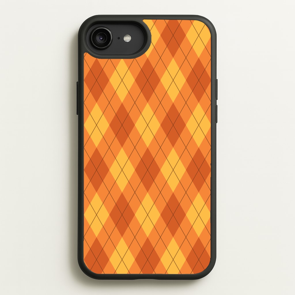 Orange Argyle Pattern iPhone 6 Plus / 7 Plus / 8 Plus Case
