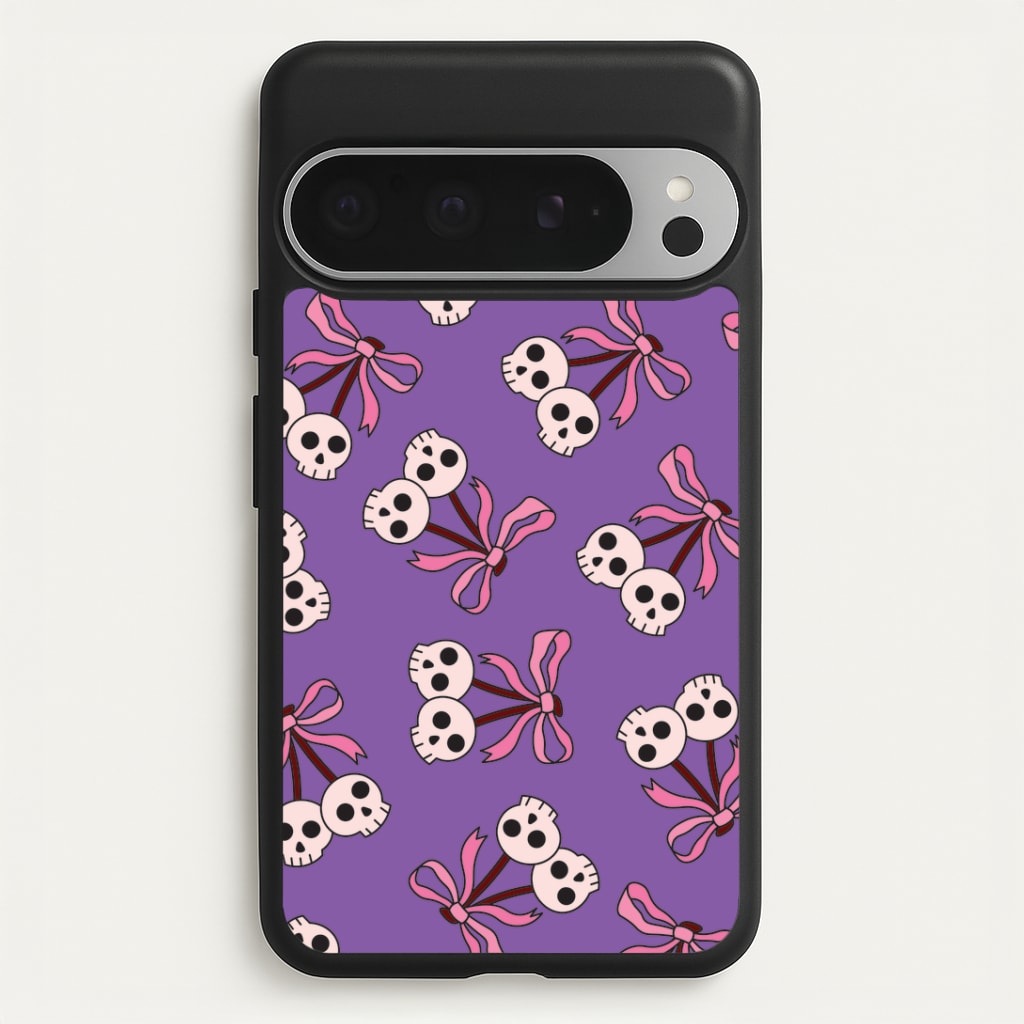 Cherry Skulls Pattern Google Pixel 9 Pro XL Case
