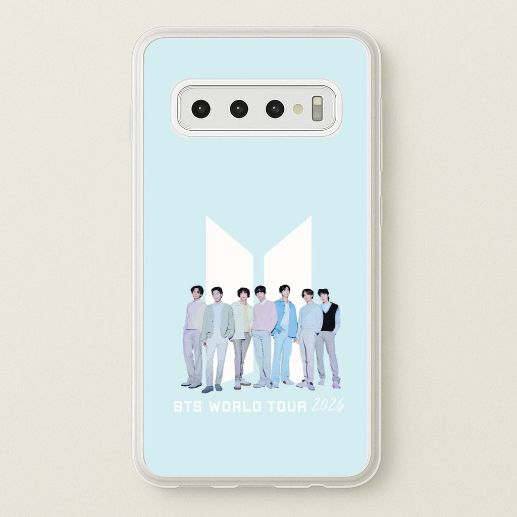 K-Pop Band Tour Pastel Blue Galaxy S10 Plus Case