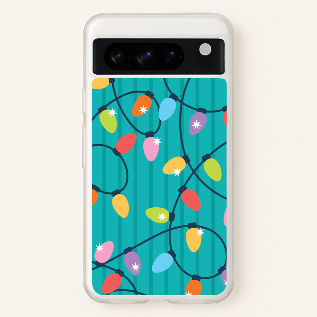 Funky Christmas Lights Pattern Google Pixel 8 Pro Case