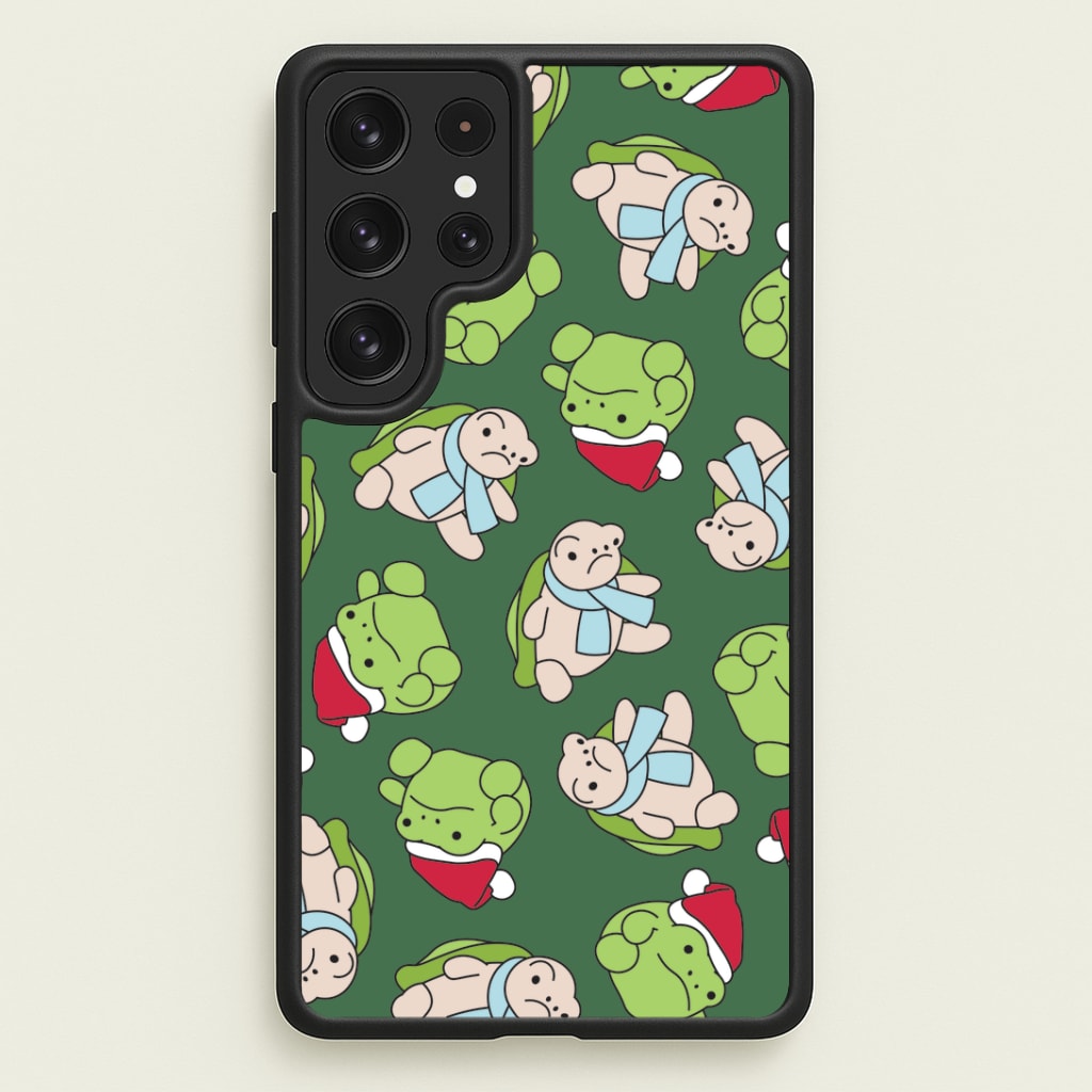 Grumpy Christmas Plushies Pattern Galaxy S22 Ultra Case
