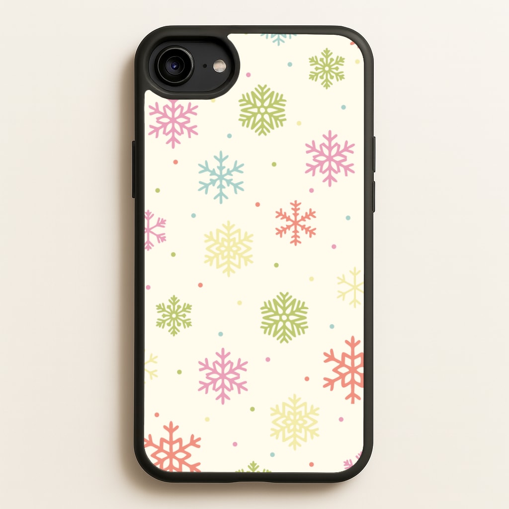 Pastel Snowflakes Pattern iPhone 6 / 7 / 8 / SE Case