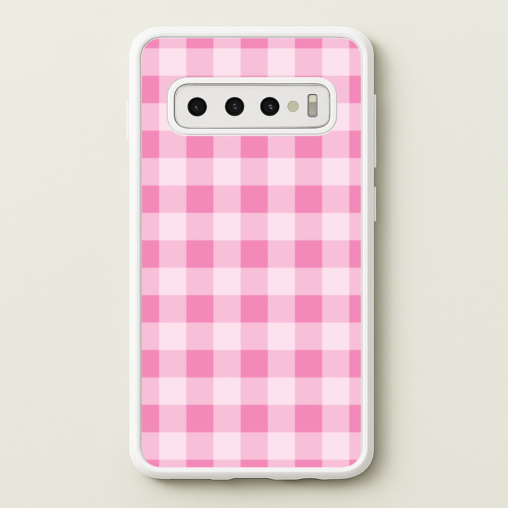 Strawberry Gingham Galaxy S10 Case
