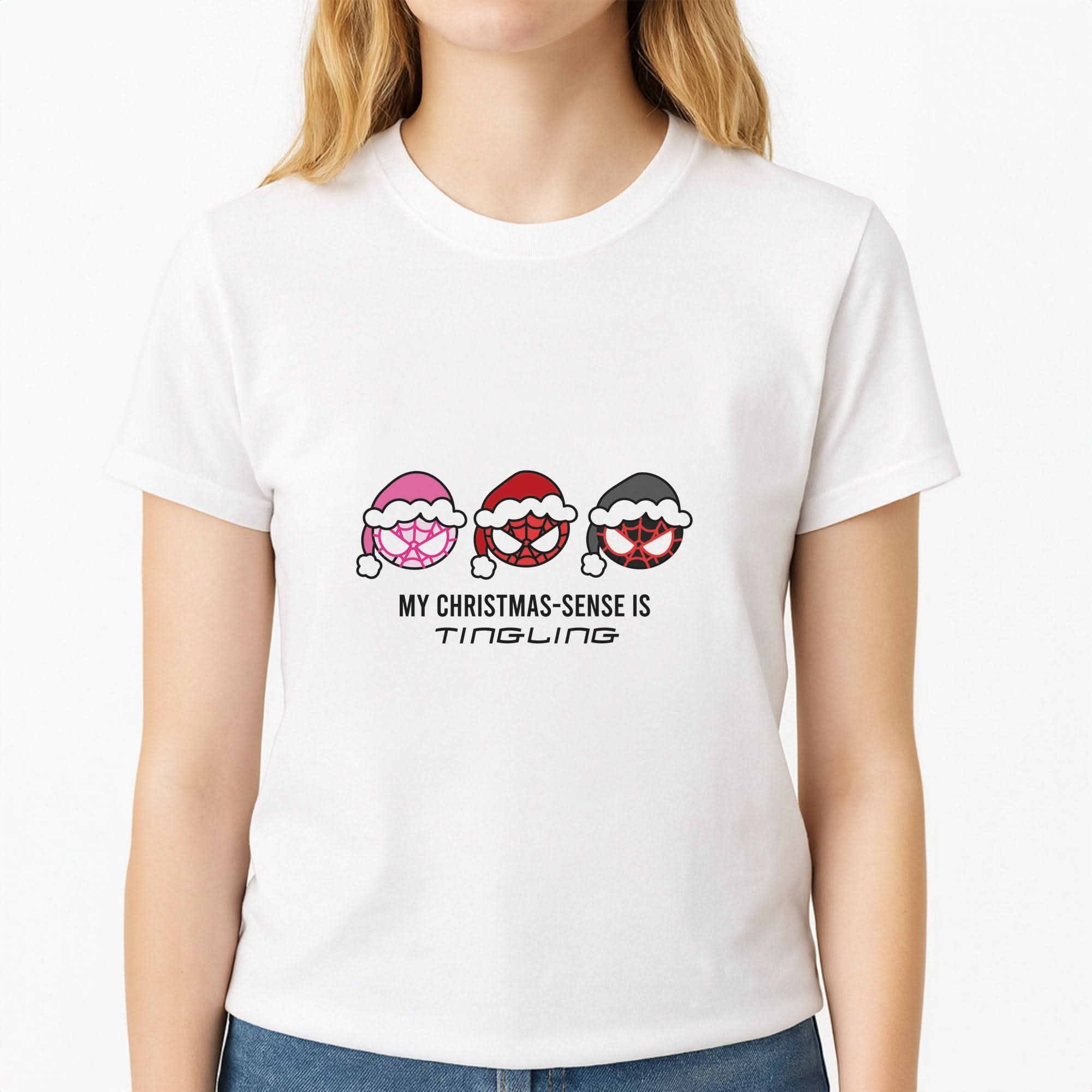 Spider Hero Christmas Sense Womens T-Shirt