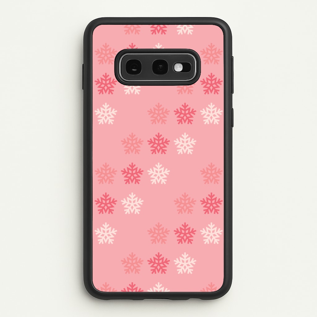 Red Slowflakes Christmas Pattern Galaxy S10e Case