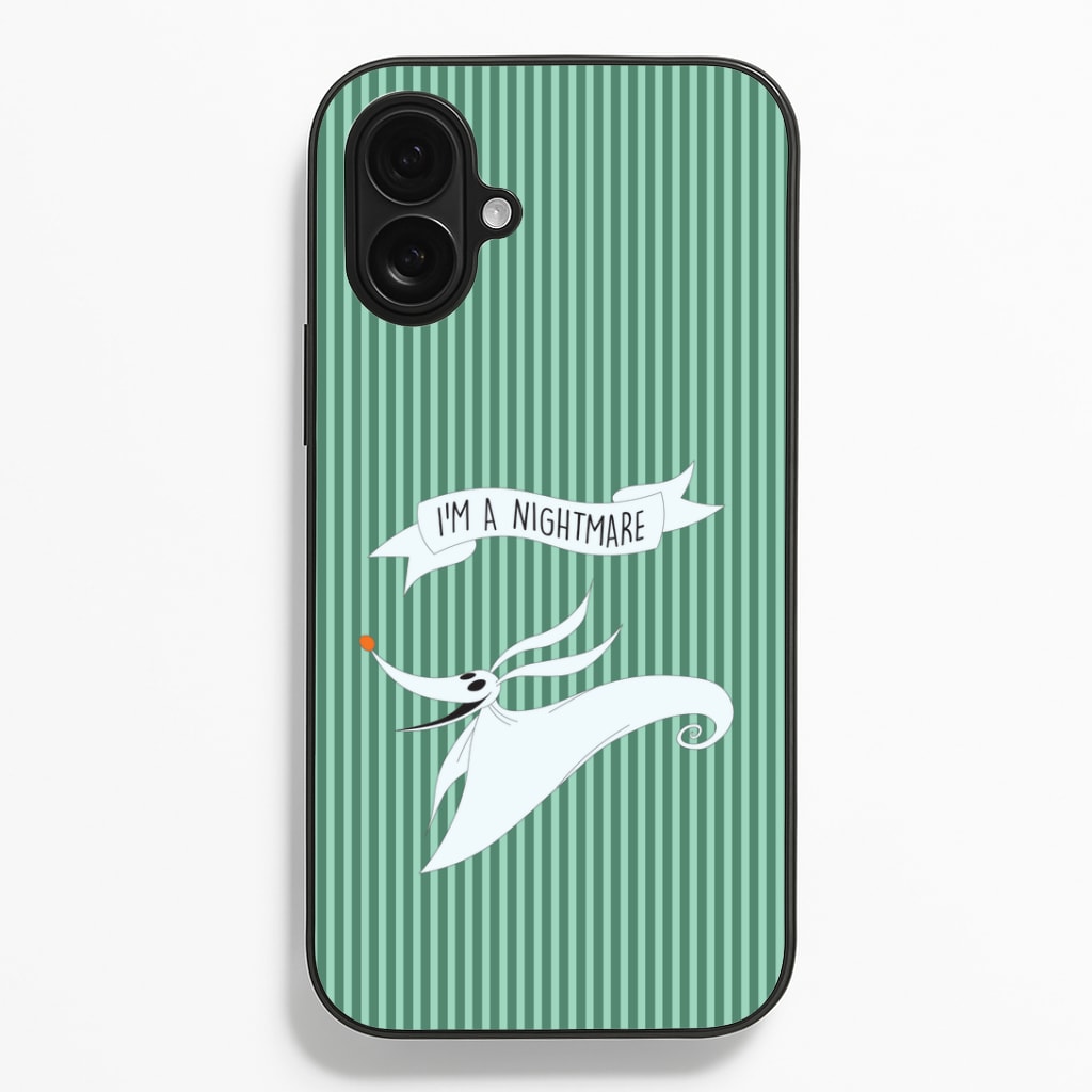 Stripey I'm A Nightmare iPhone 16 Plus Case