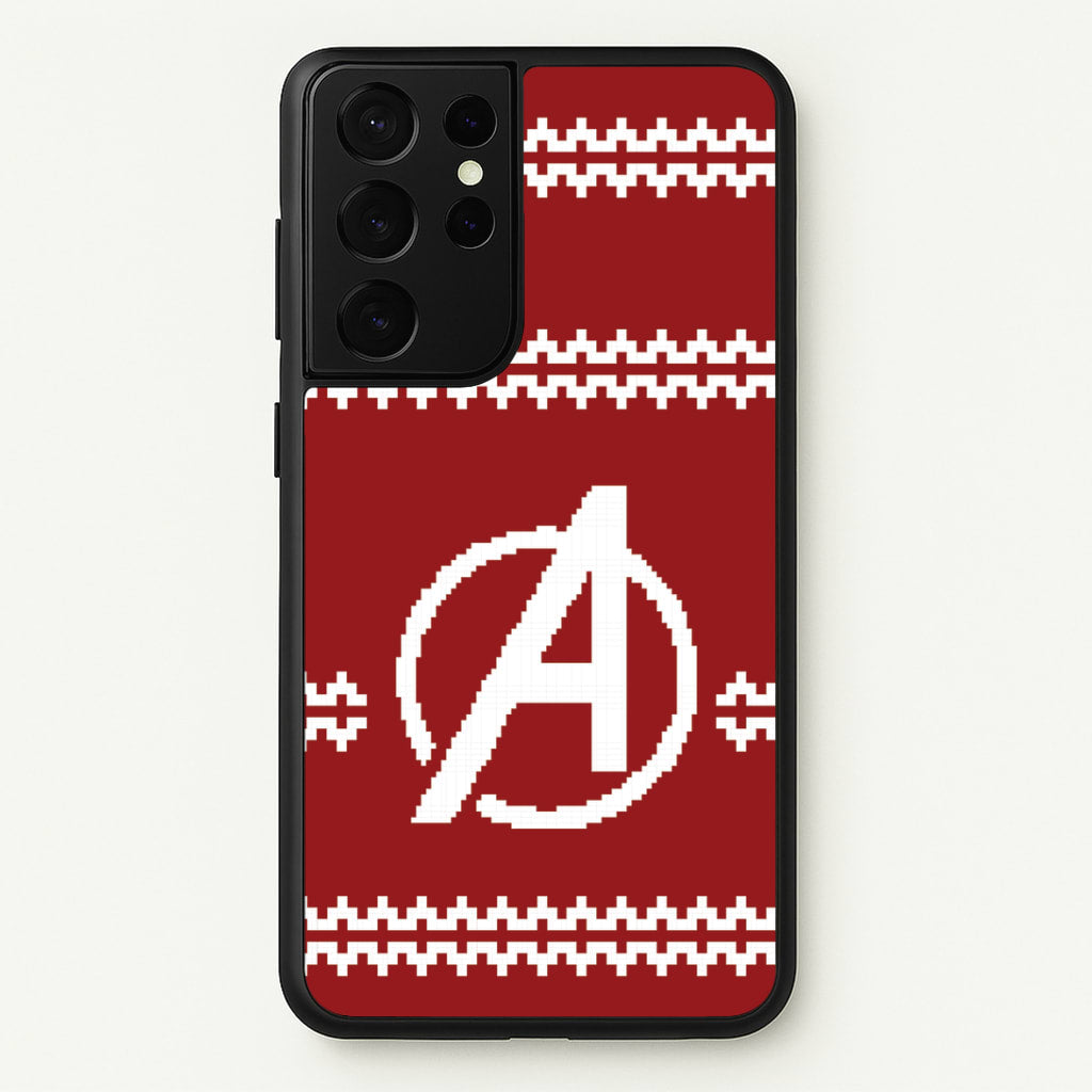 Superhero Team Red Christmas Jumper Galaxy S21 Ultra Case