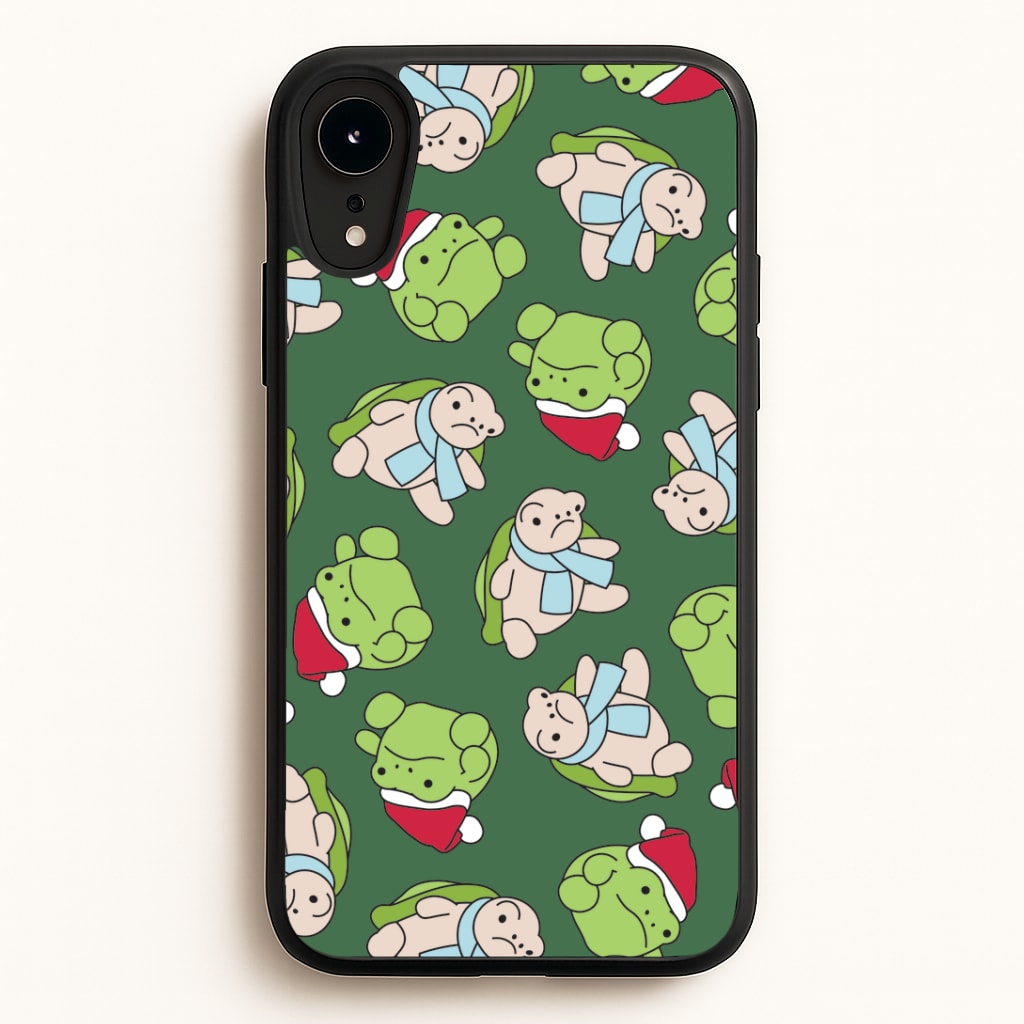 Grumpy Christmas Plushies Pattern iPhone XR Case