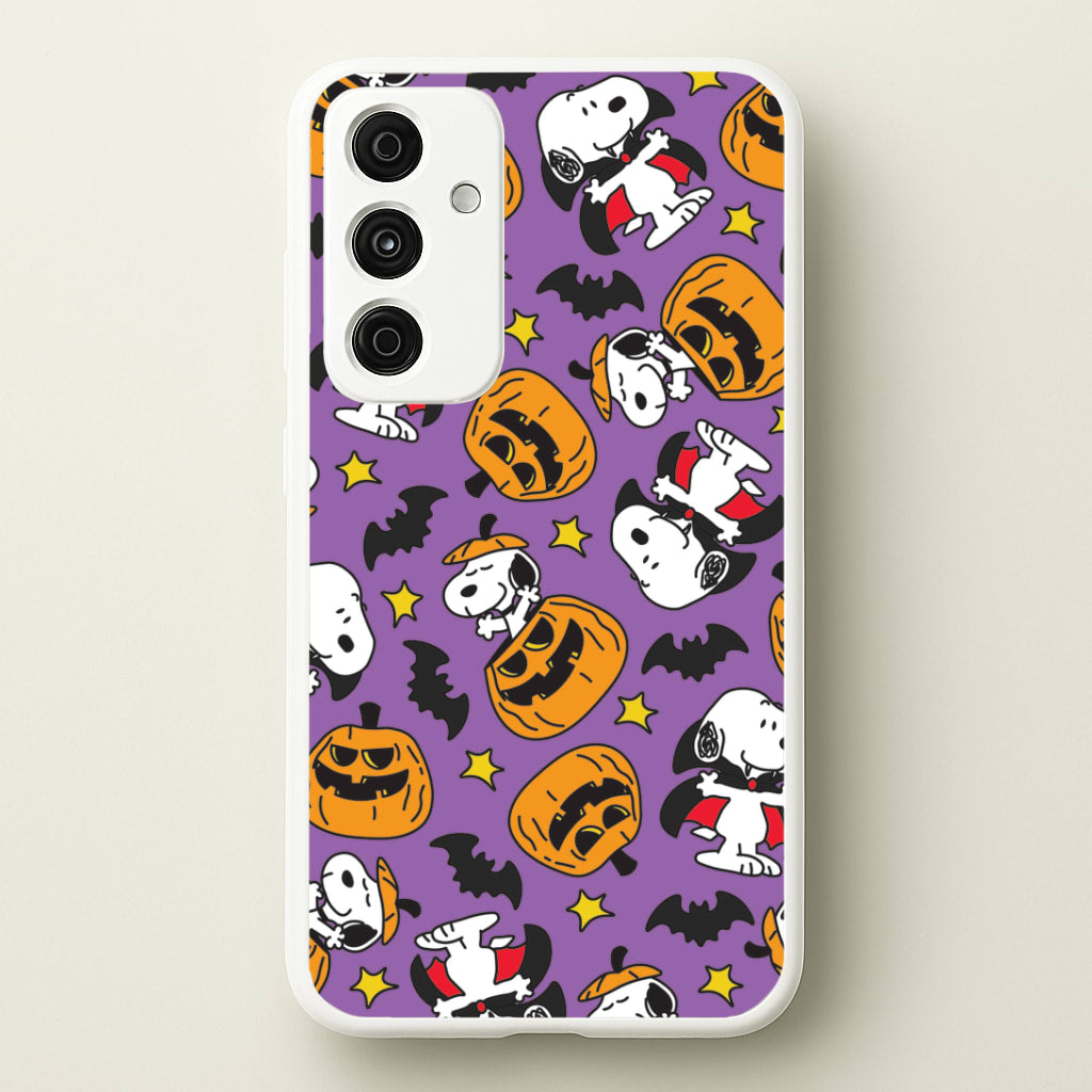 Cartoon Beagle Halloween Pattern Galaxy A15 Case
