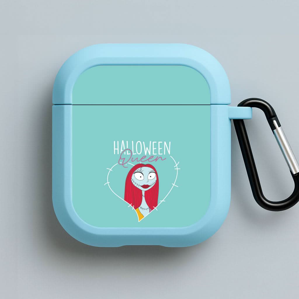 Halloween Queen Heart Blue AirPods Case