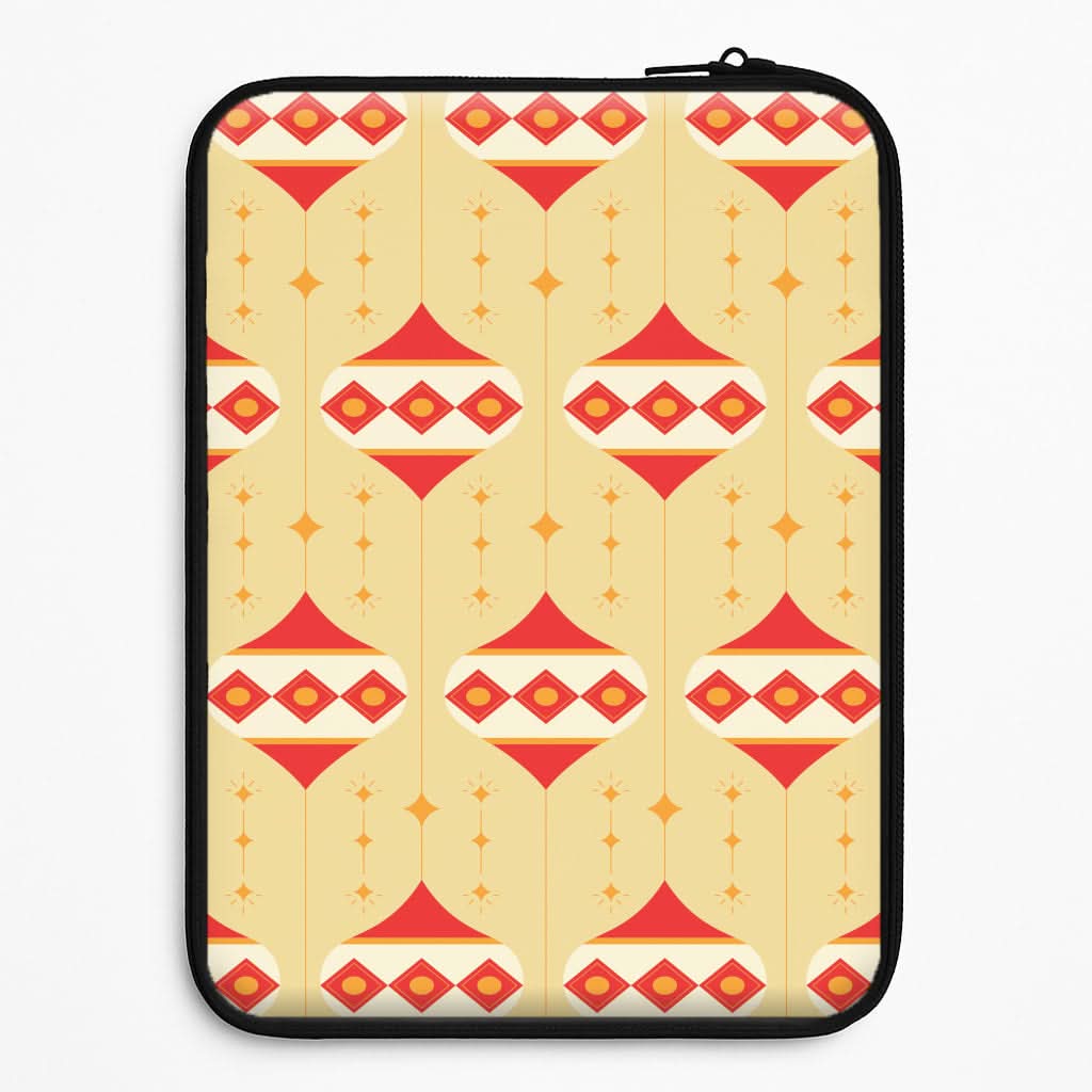 Abstract Christmas Baubles Pattern Laptop Sleeve