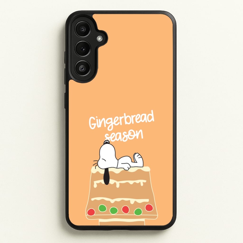Cartoon Beagle Gingerbread House Galaxy A36 Case