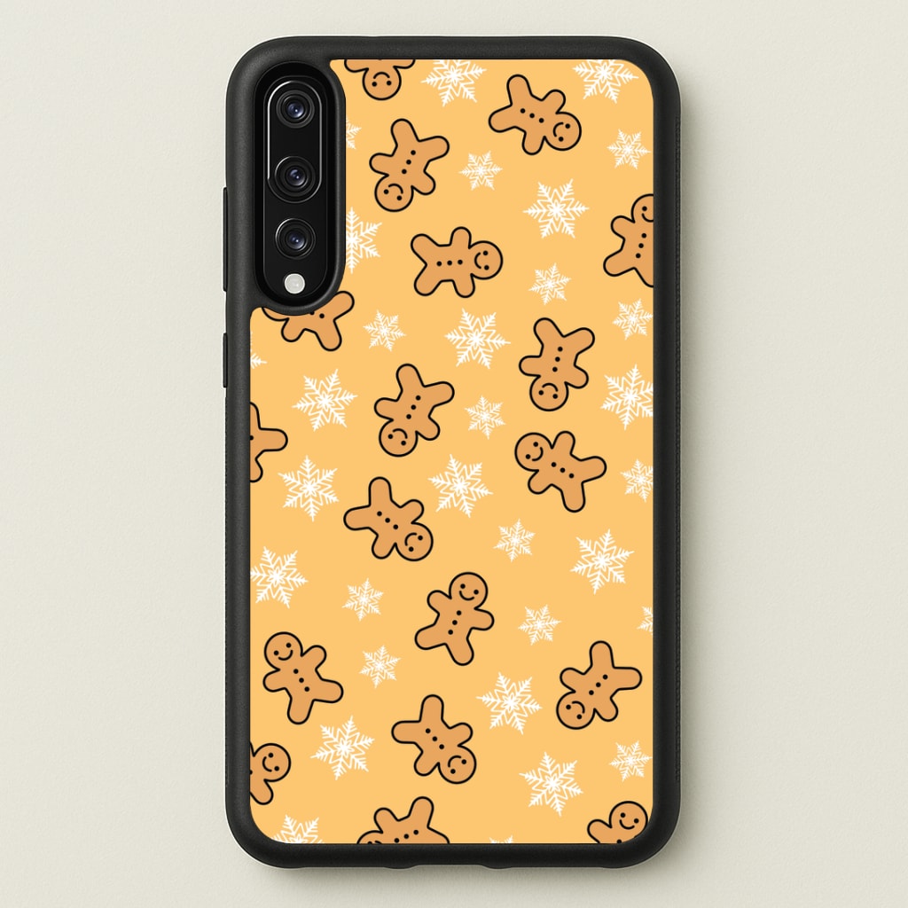 Cute Gingerbread And Snowflakes Pattern Huawei P20 Pro Case