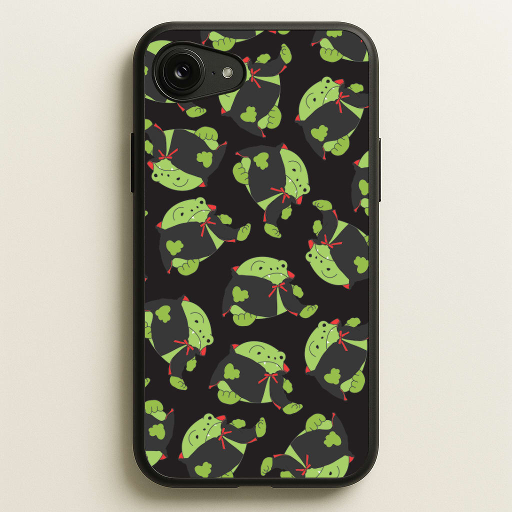 Vampire Frog Pattern - Halloween iPhone 16e Case