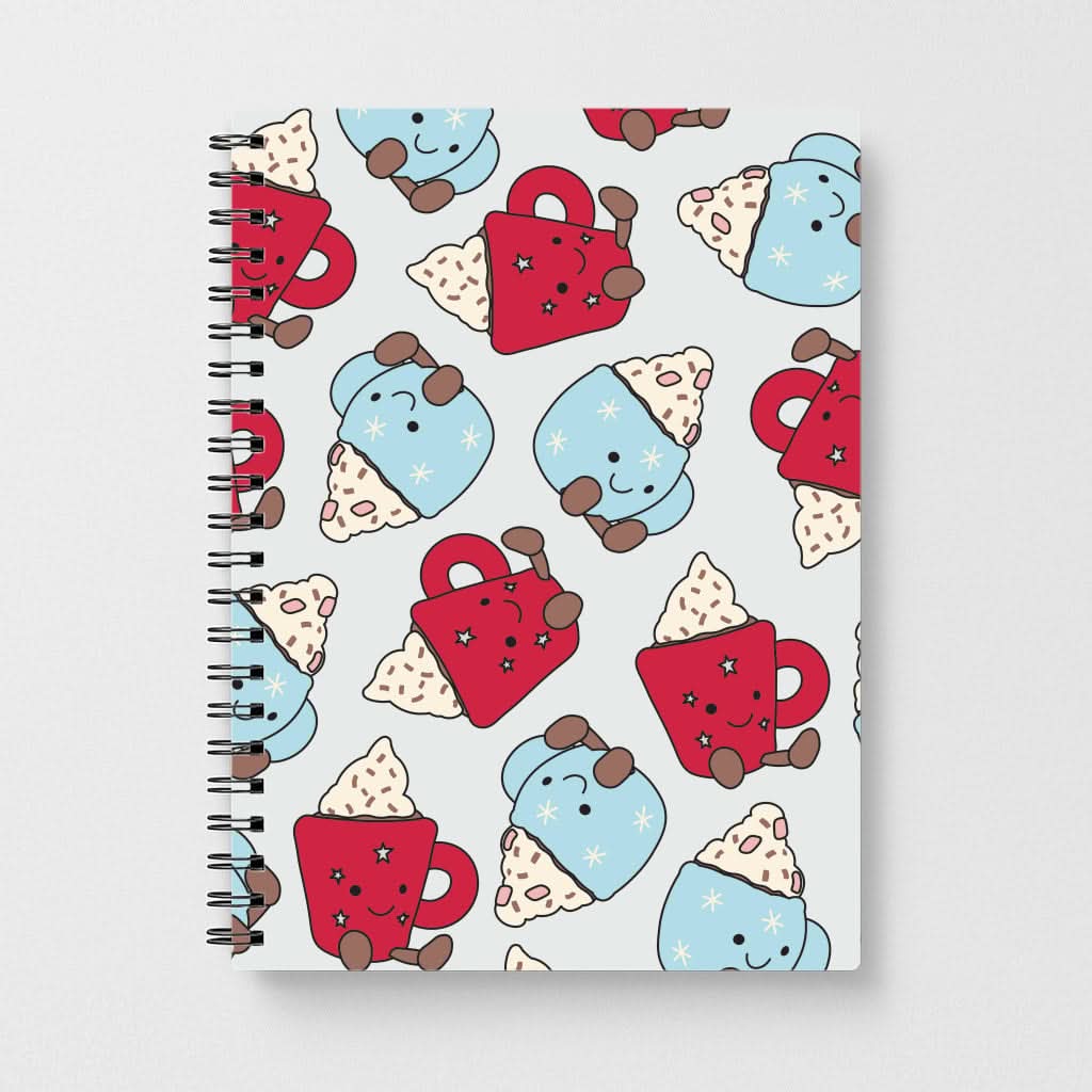 Christmas Drinks Plushies Pattern Notebook