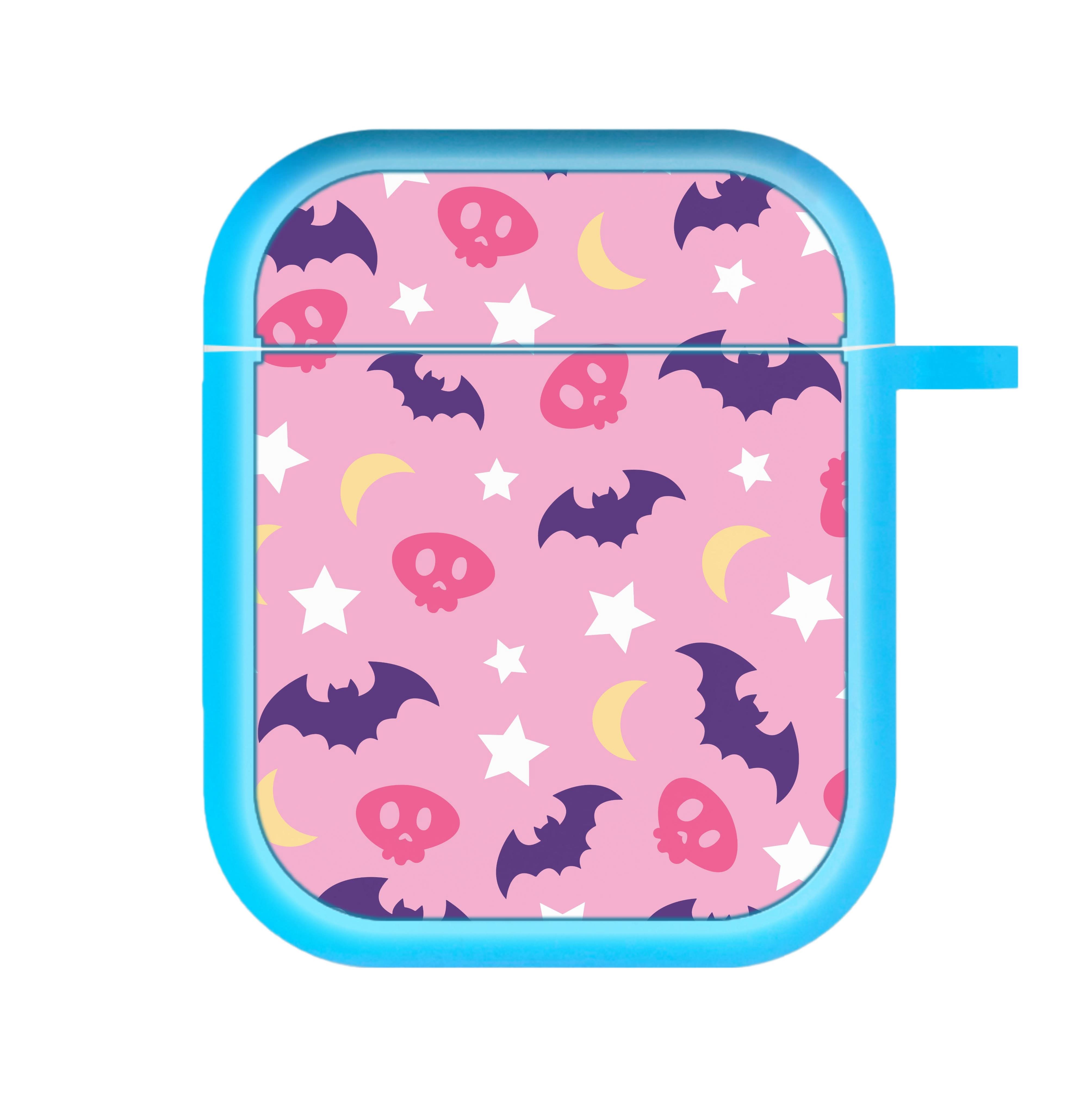 Skull, Bats And Stars Pattern AirPods Case