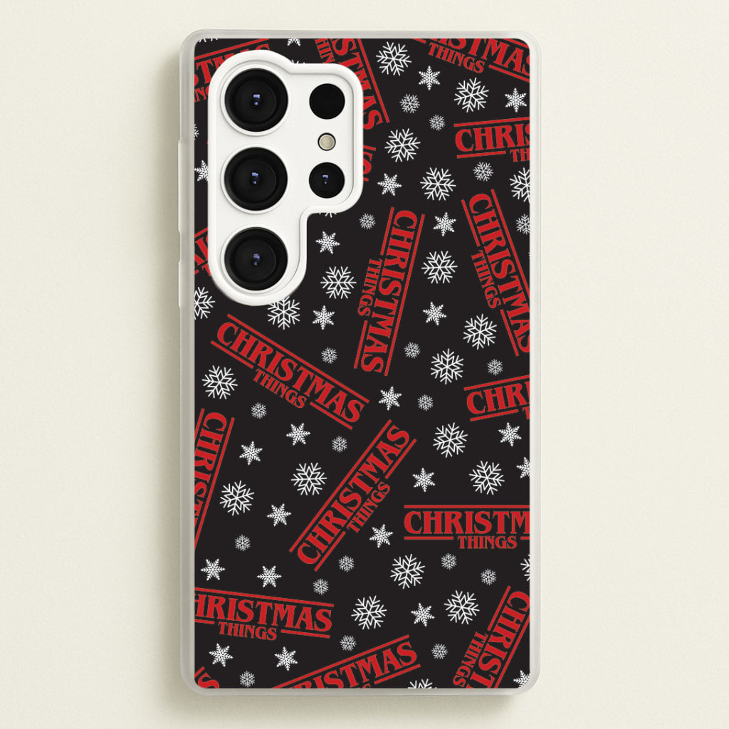 Christmas Things Snowflake Pattern Galaxy S25 Ultra Case