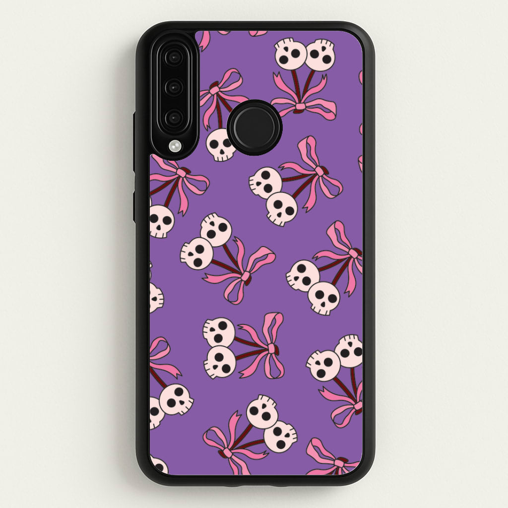 Cherry Skulls Pattern Huawei P30 Lite Case