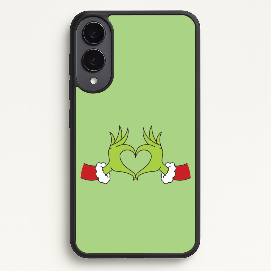 Christmas Green Heart Galaxy S25 Edge Case