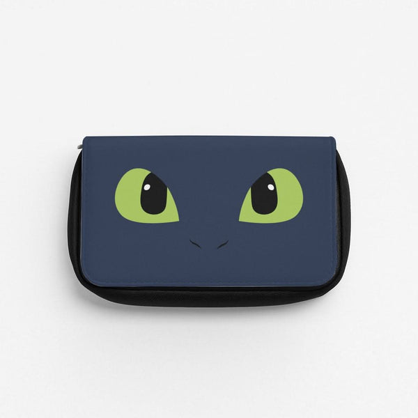 Black Fury Dragon Face Pencil Case