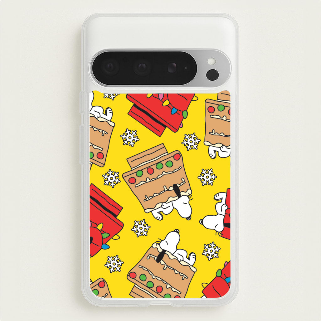 Cartoon Beagle Fairylights And Gingerbead Pattern Google Pixel 9 Pro XL Case