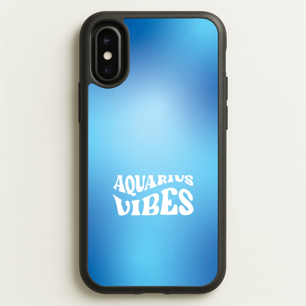 Aquarius Vibes Gradient Zodiac iPhone X / XS Case