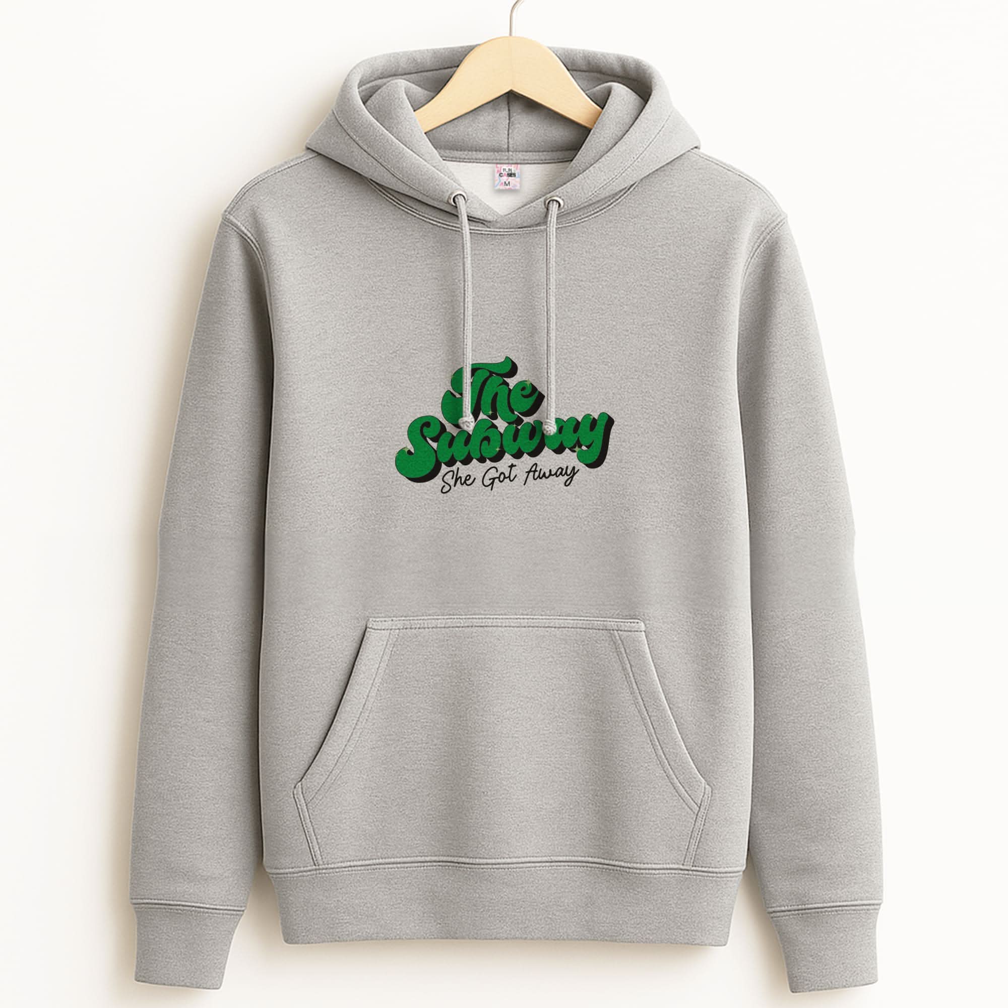 Subway Green Unisex Grey Hoodie