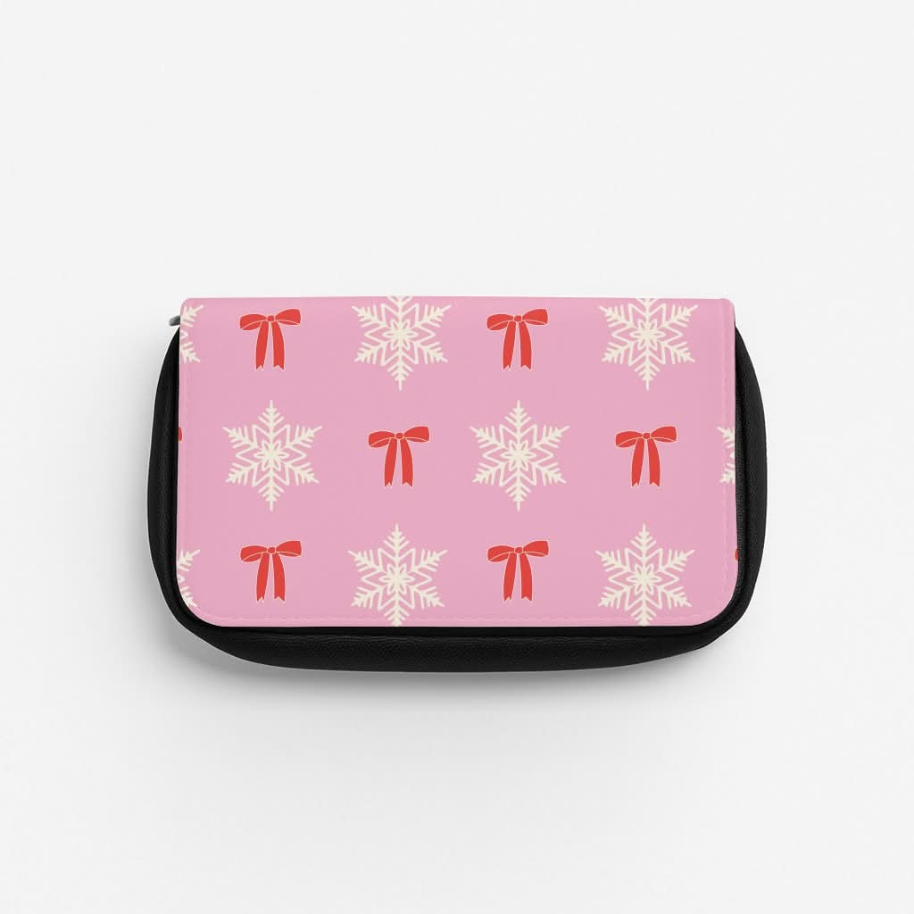 Coquette Bows And Snowflakes Pattern Pencil Case