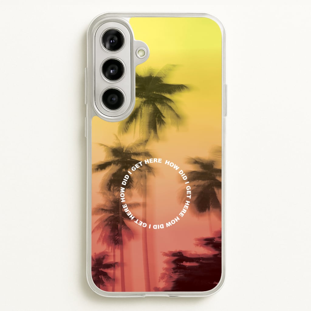 Palm Trees Circle Galaxy A56 Case