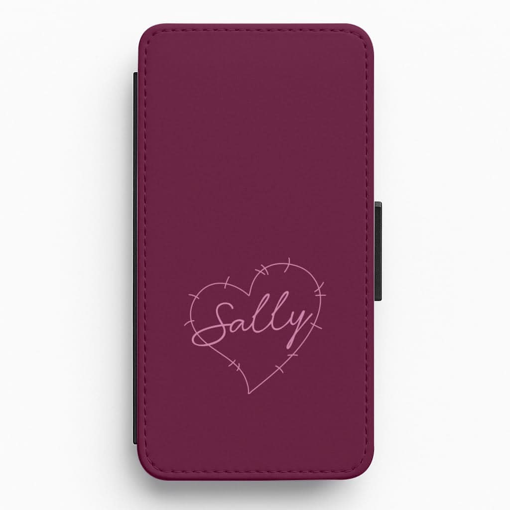 Stitched Heart Sally Flip / Wallet Phone Case