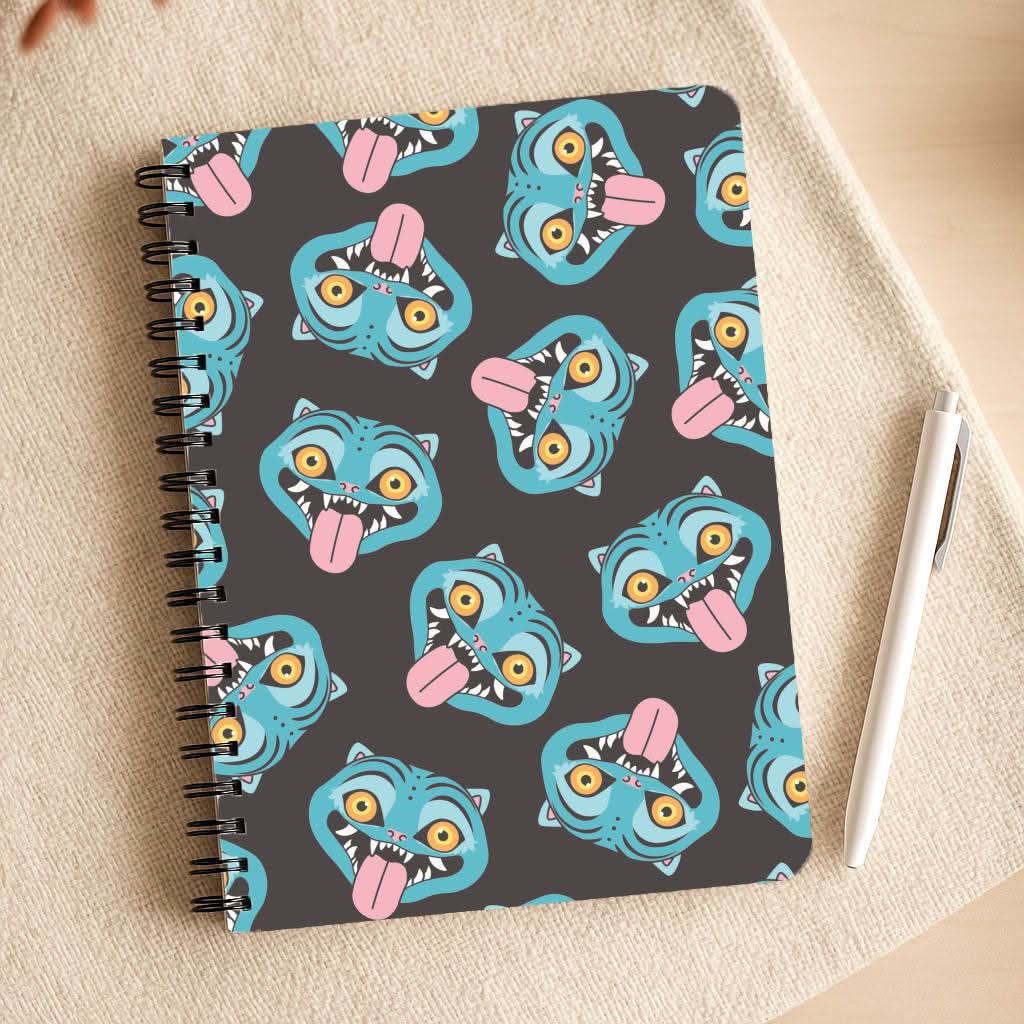 Demon Cat Pattern Notepad