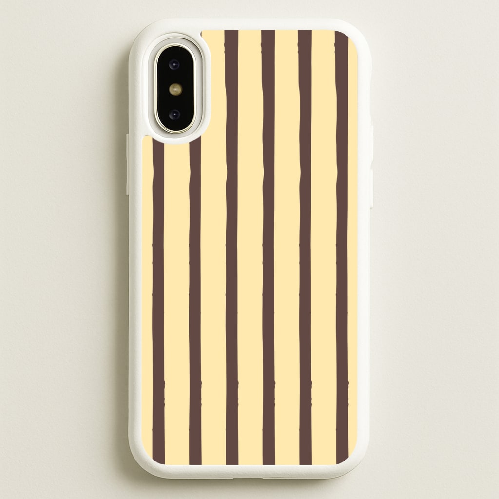 Vanilla & Chocolate Stripes iPhone X / XS Case