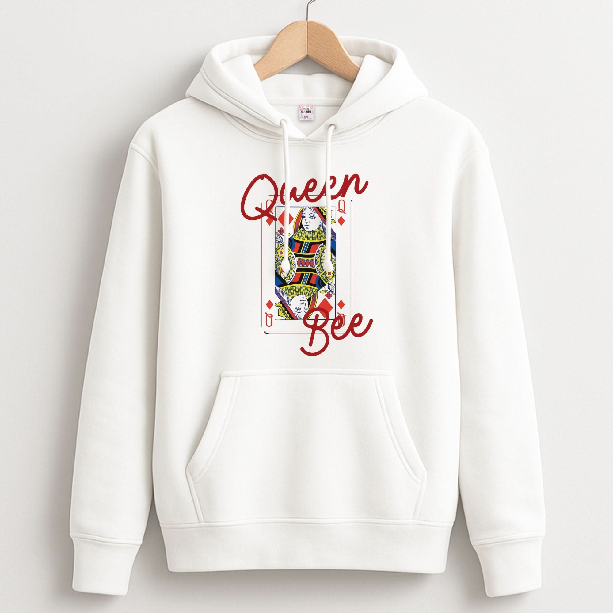 Queen Bee Playing Card Unisex Hoodie