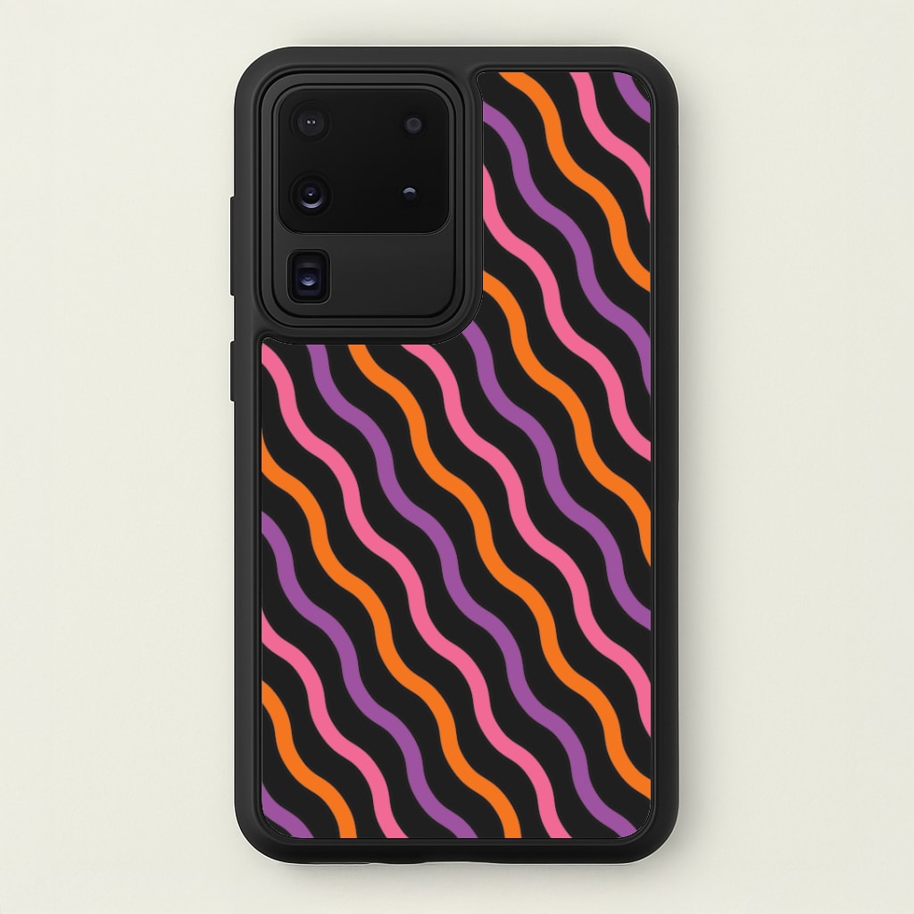 Wavy Abstract Halloween Pattern Galaxy S20 Ultra Case